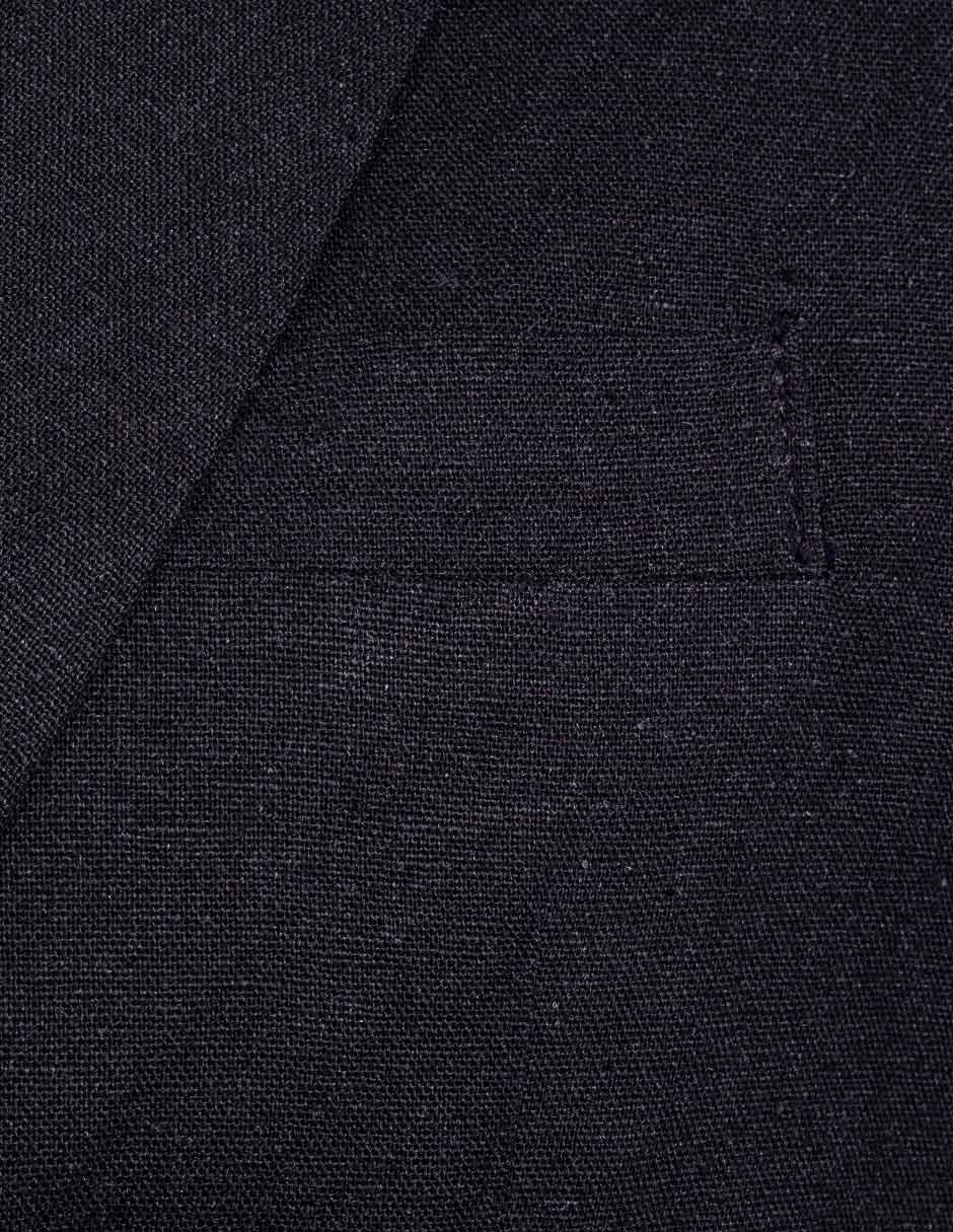 Blazers Para Hombre Casuales De Lino F51301 Marino