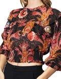 Blusas Para Mujer Bobois Moda Casuales Manga Larga Con Estampado De Flores N33106 Unico
