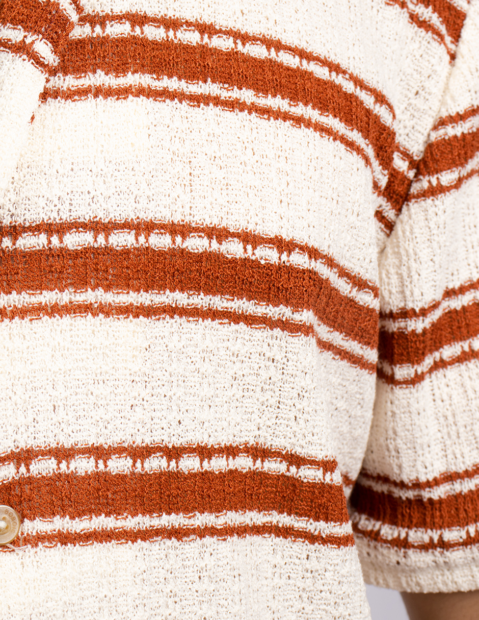 Camisas Para Hombre Crochet Vertical B51369 Rustico