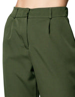 Pantalones Para Mujer Liso Basico Con Pinzas W43109 Olivo