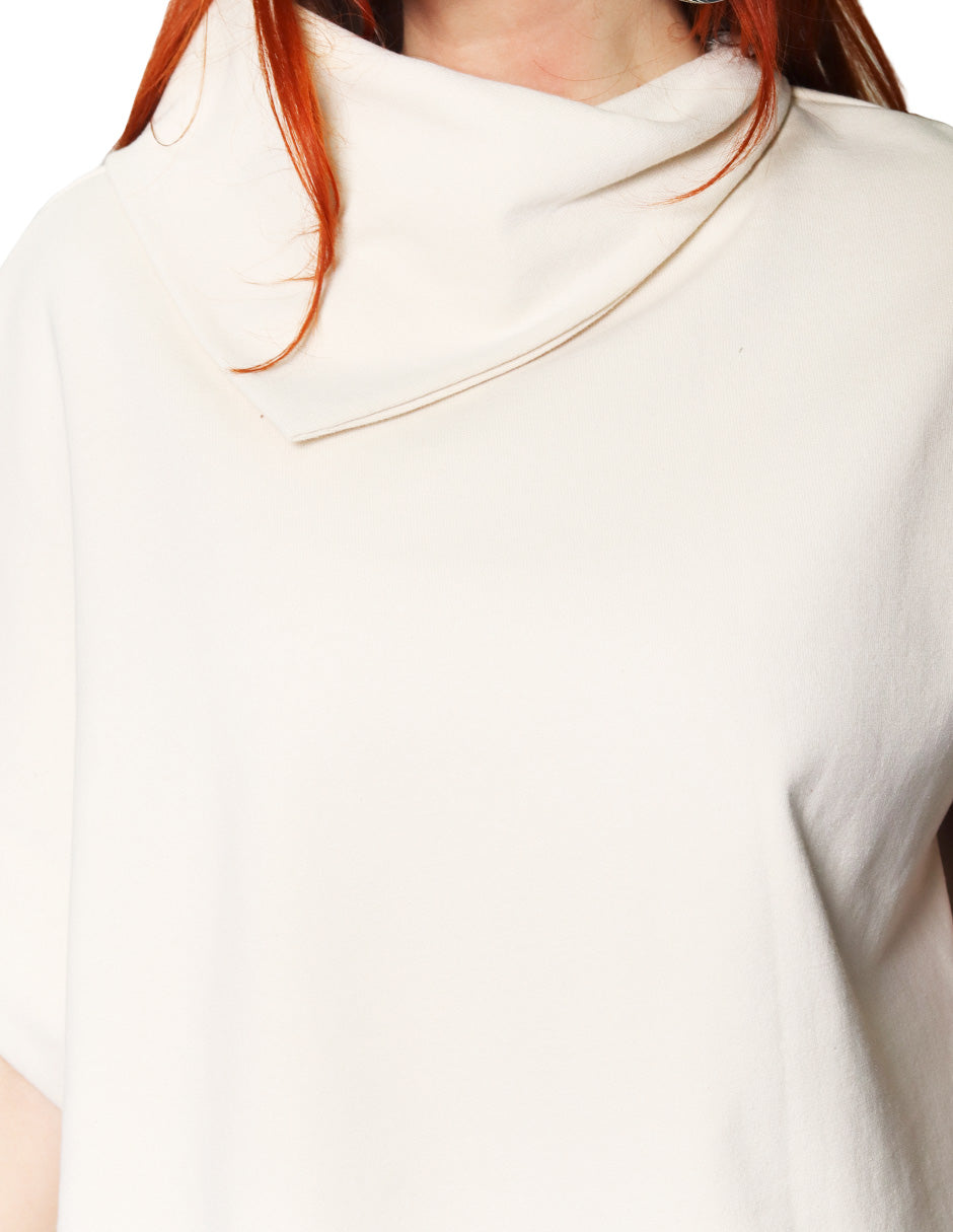 Blusones Para Mujer Manga Corta Asimetrico N43147 Crema