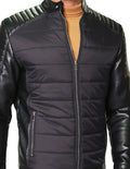 Chamarras Para Hombre Doble Textura D45307 Negro