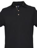 Playeras Polo Para Hombre Con Textura A45406 Negro