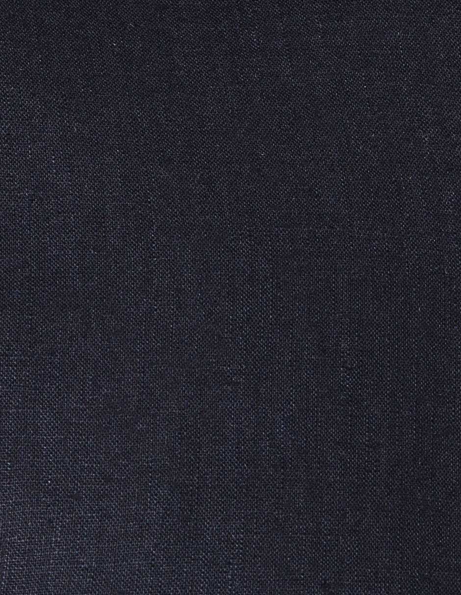 Camisas Para Hombre Estilo Lino Liso B51372 Marino