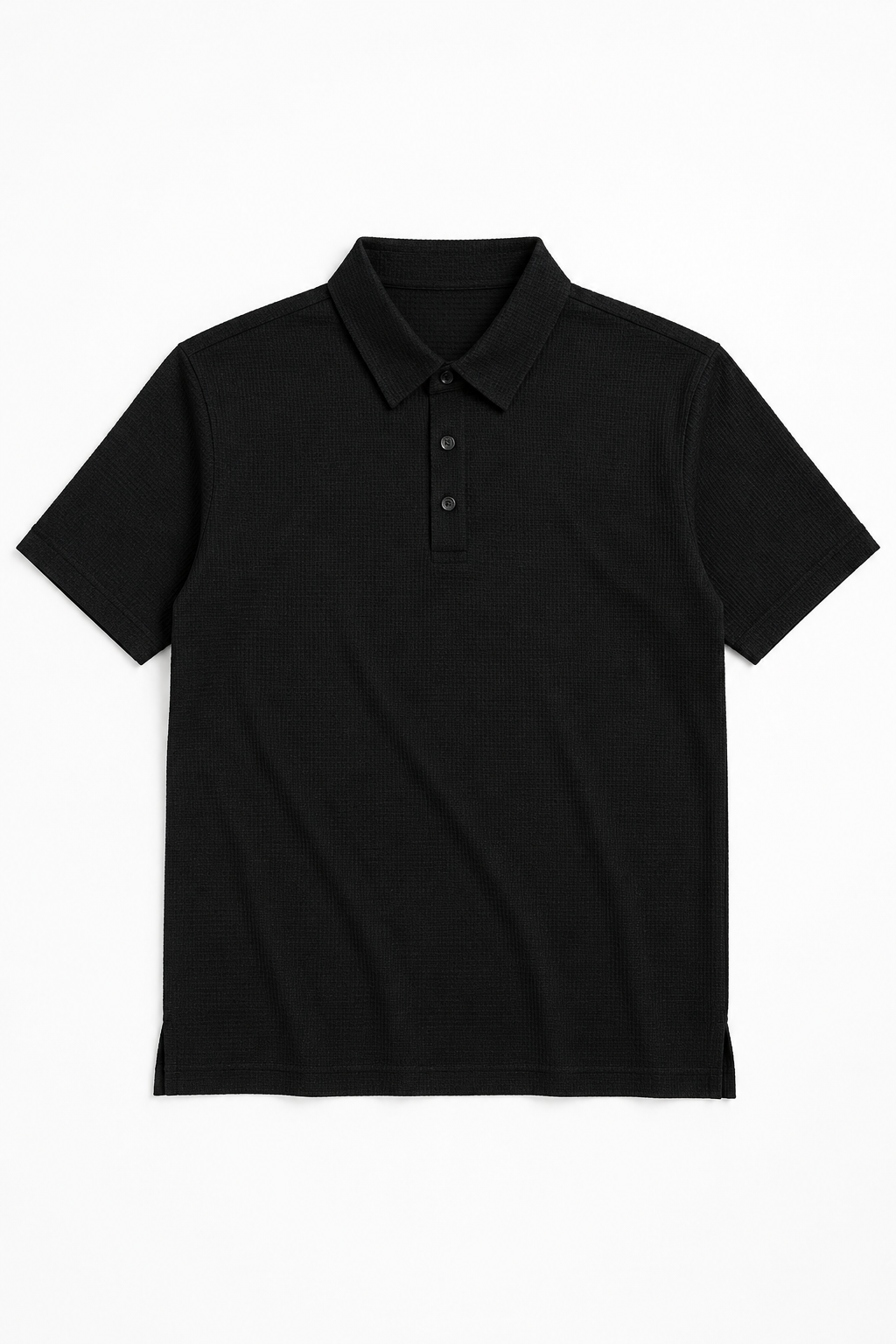 Playeras Polo Para Hombre Premium Con Textura A55405 Negro