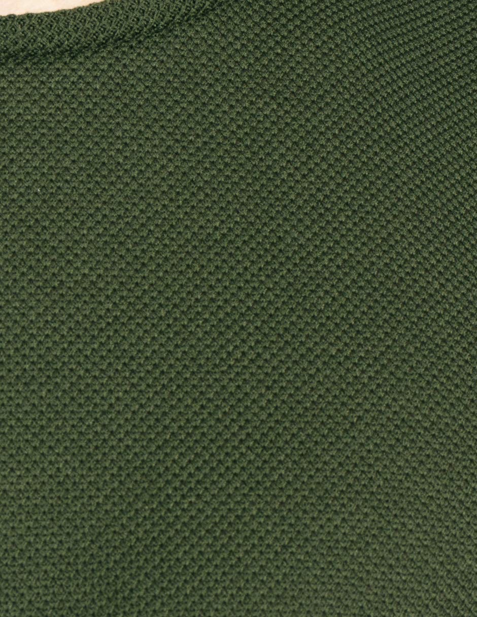 Playeras Para Hombre Slim Fit Textura A51303 Militar