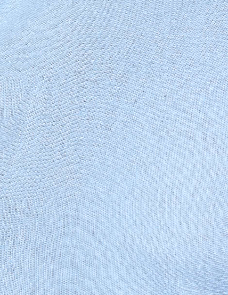 Camisas Para Hombre Relaxed Fit Lino B51373 Azul