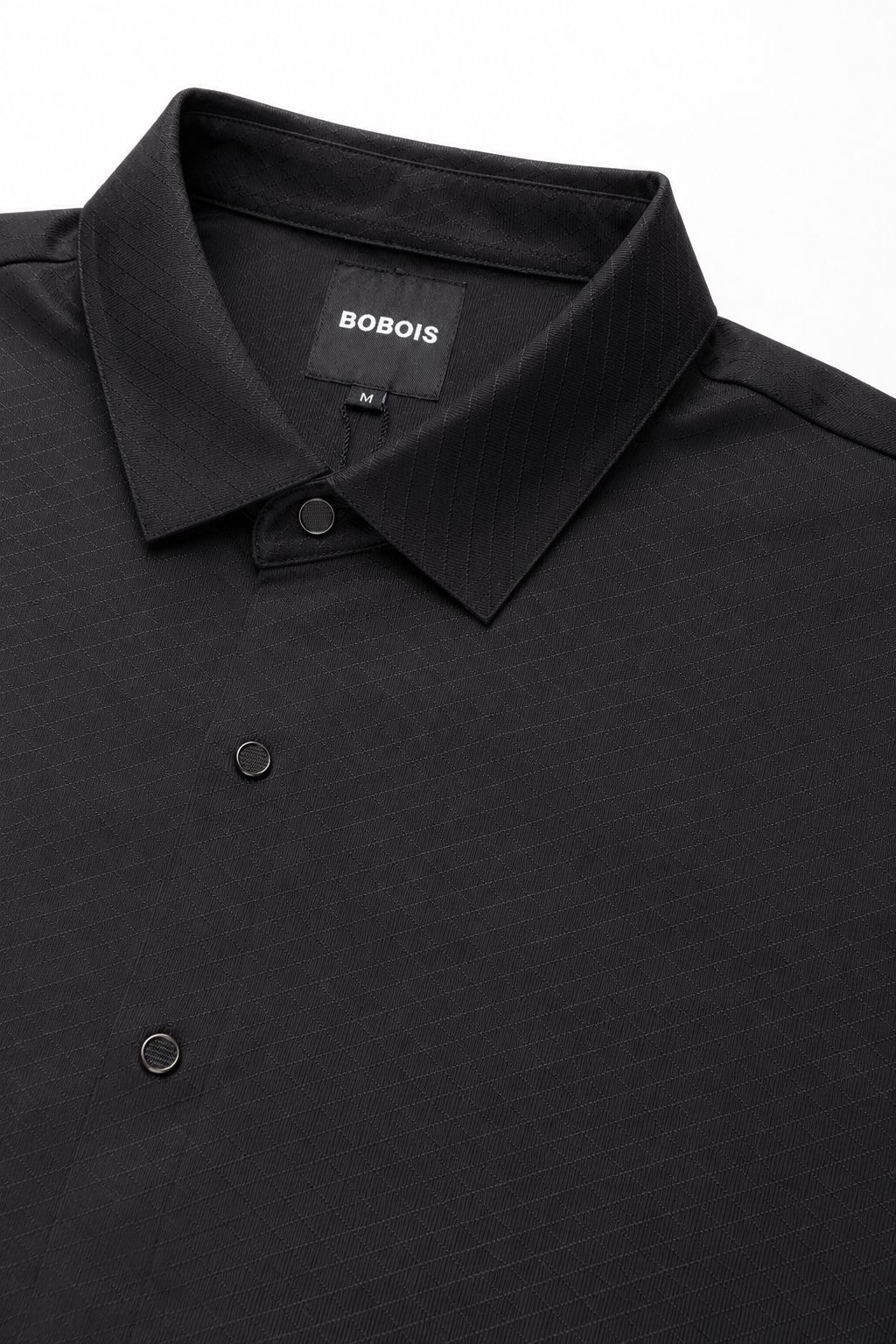 Camisas Para Hombre Jacquard Microperforada Super Stretch Sin Costuras B65407 Negro