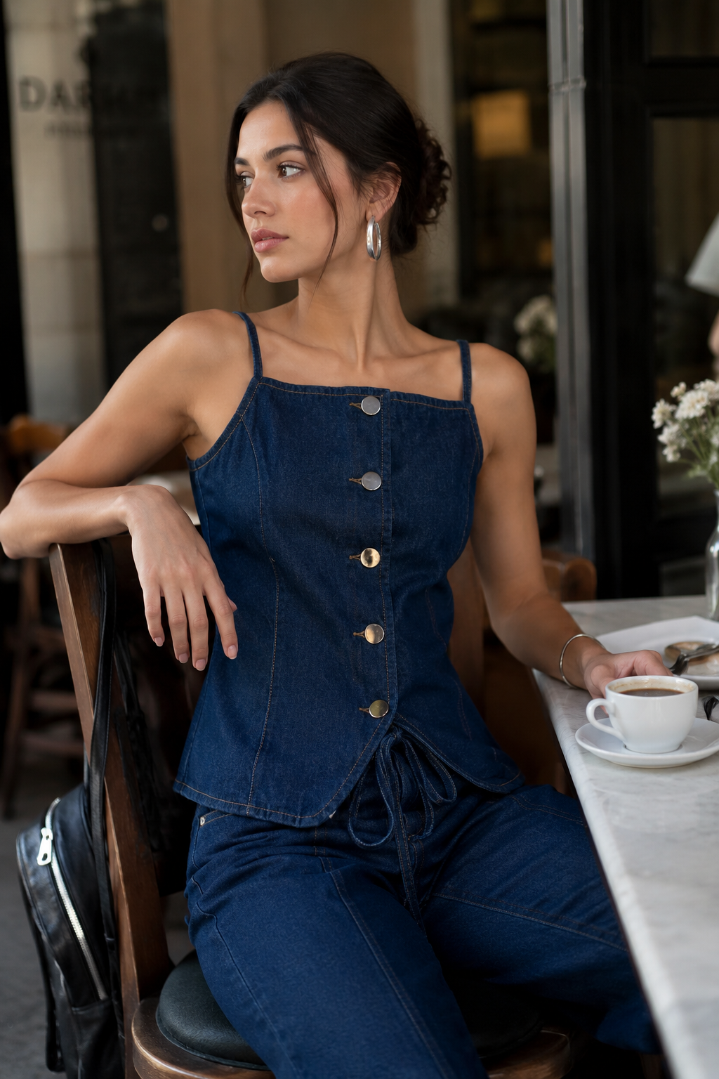 Chalecos Para Mujer Denim De Tirantes Mezclilla R63102 Unico