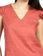 Blusas Para Mujer Tipo Lino Con Olanes N51152 Rustico