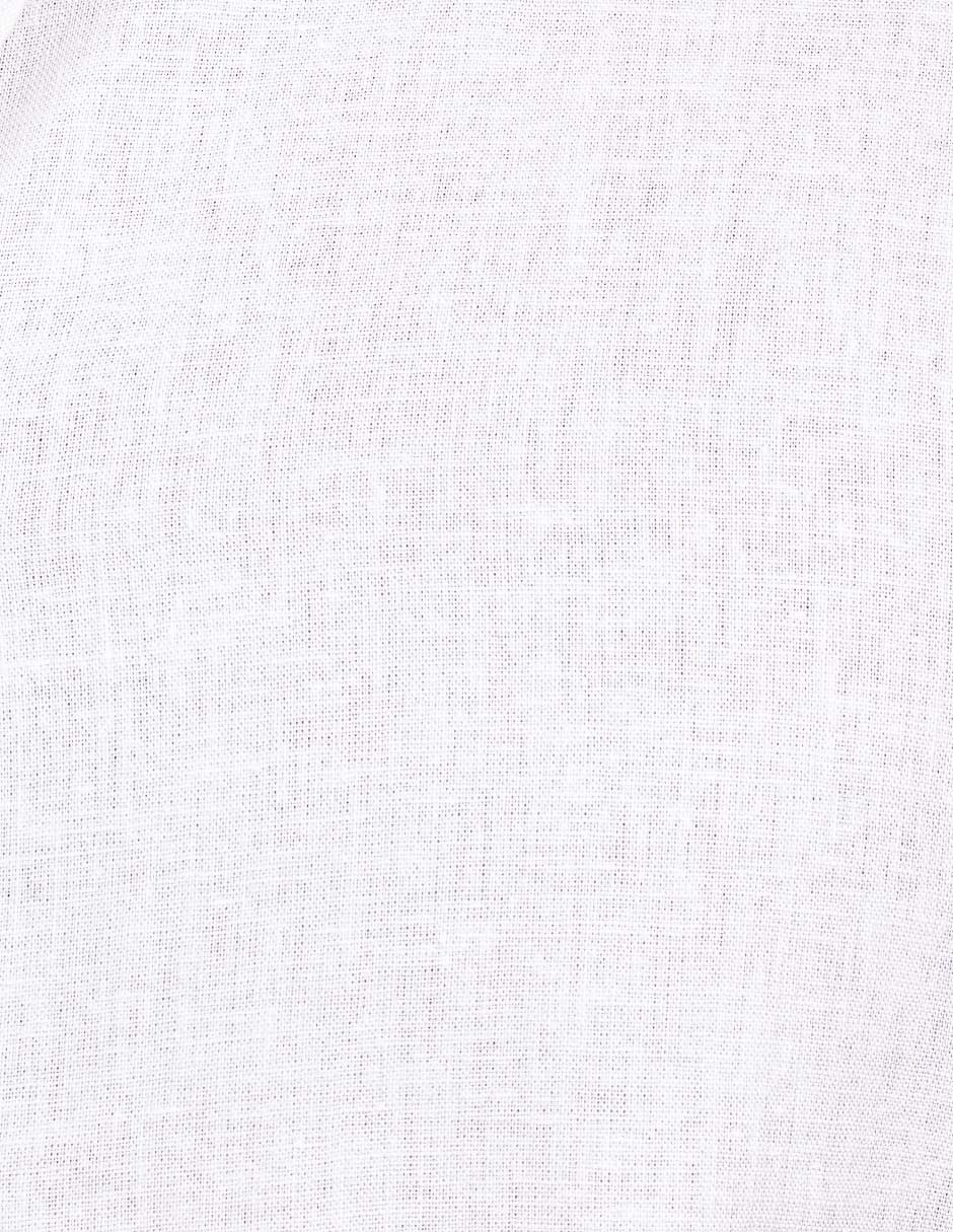 Camisas Para Hombre Relaxed Fit Lino B51373 Blanco