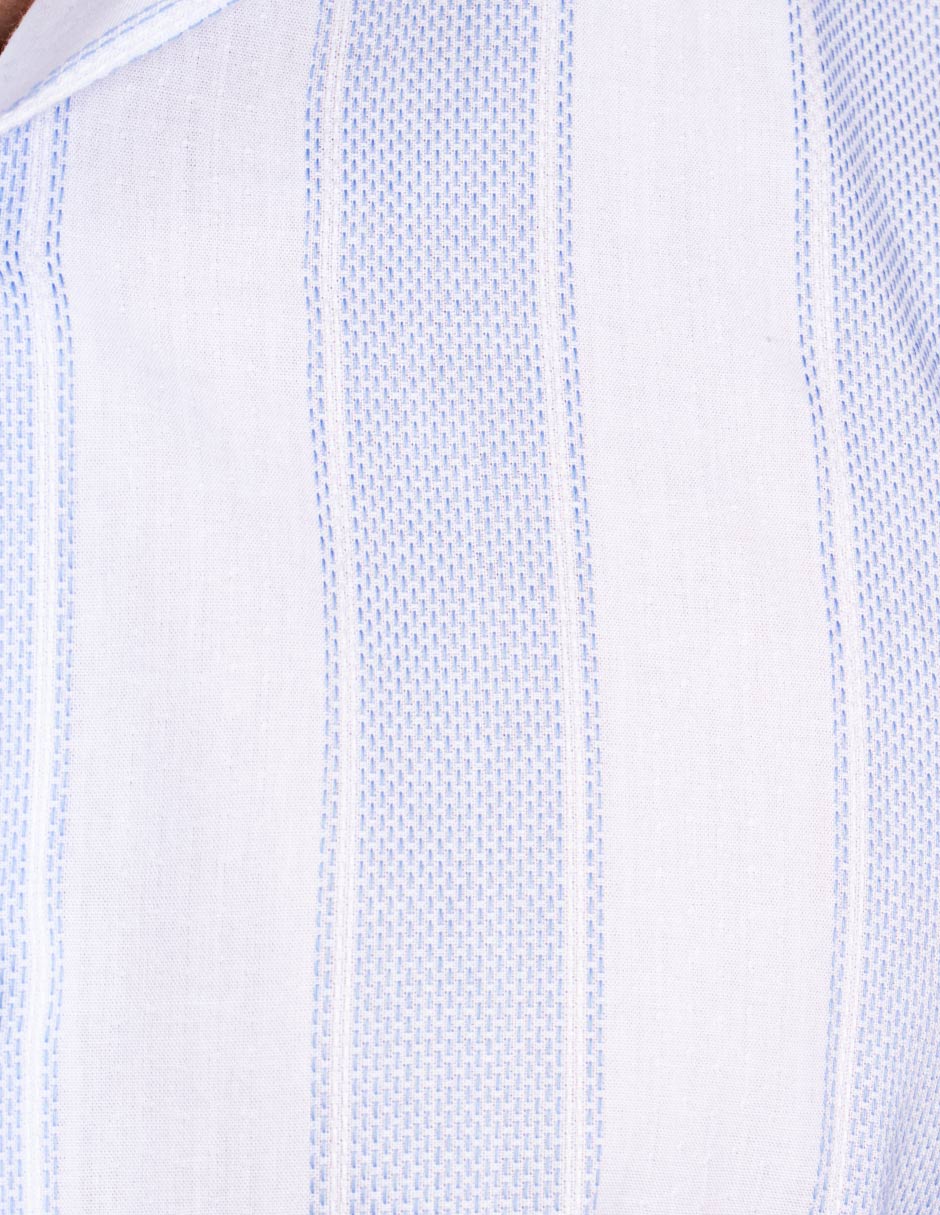 Camisas Para Hombre Dobbie Con Textura B51356 Cielo