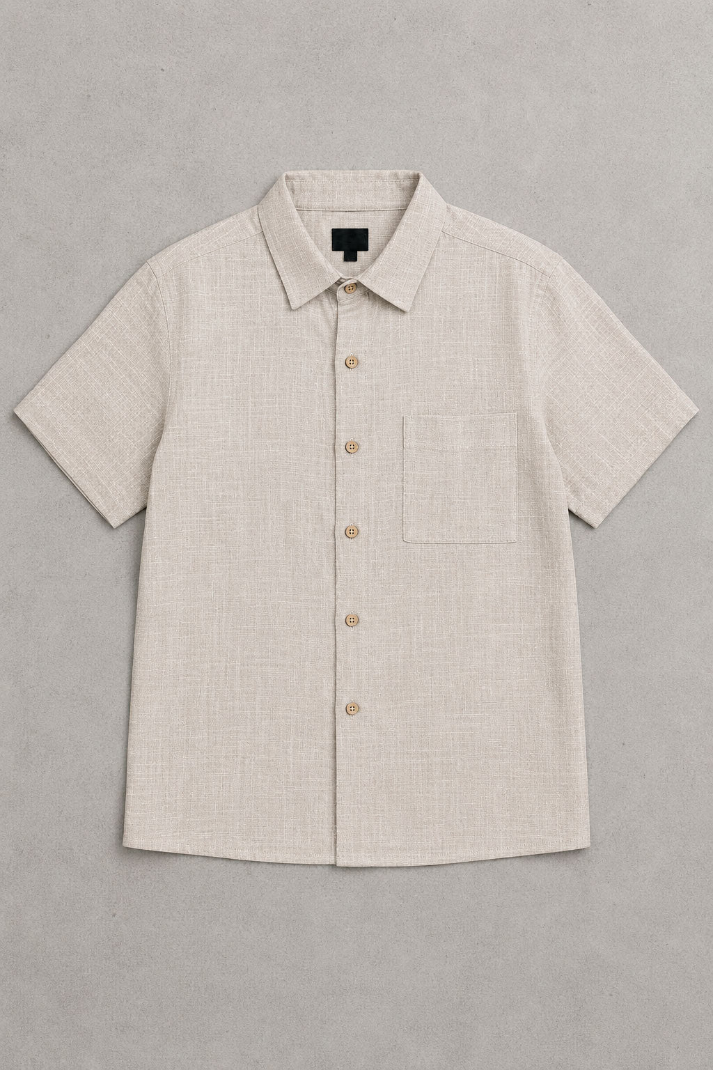 Camisas Para Hombre Manga Corta Albatros Tipo Lino Semi Recta B61561 Arena