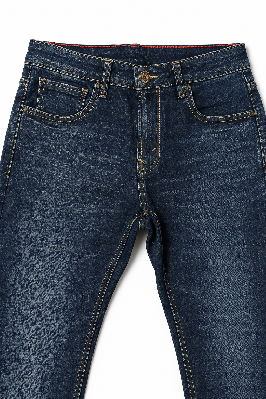 Jeans Para Hombre Mezclilla Slim Deslavado Oscuro J61108 Azul