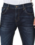 Jeans Para Hombre Mezclilla Degradados Relaxed Fit J41145 Azul