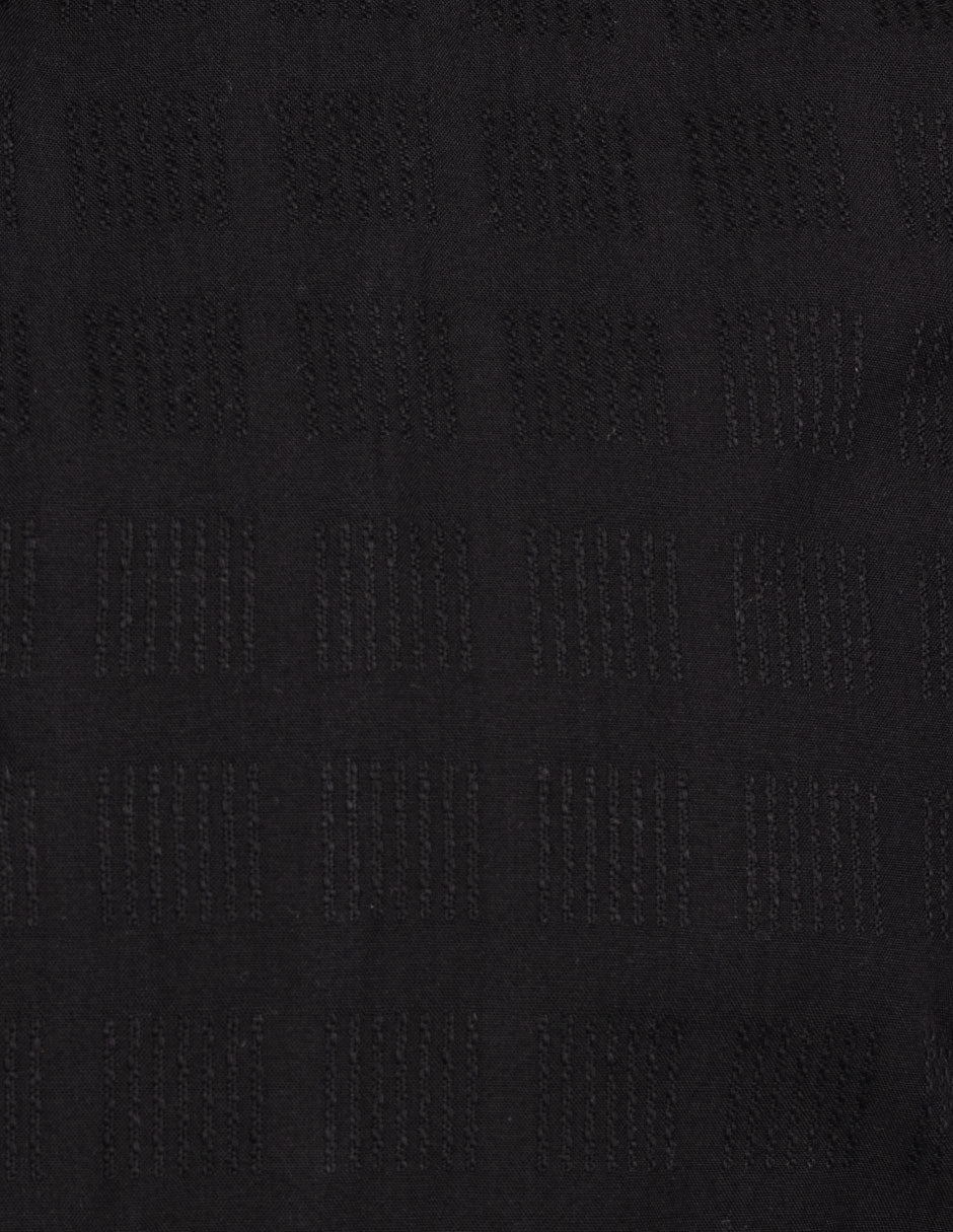 Camisas Para Hombre Jacquard De Manga Corta B51361 Negro