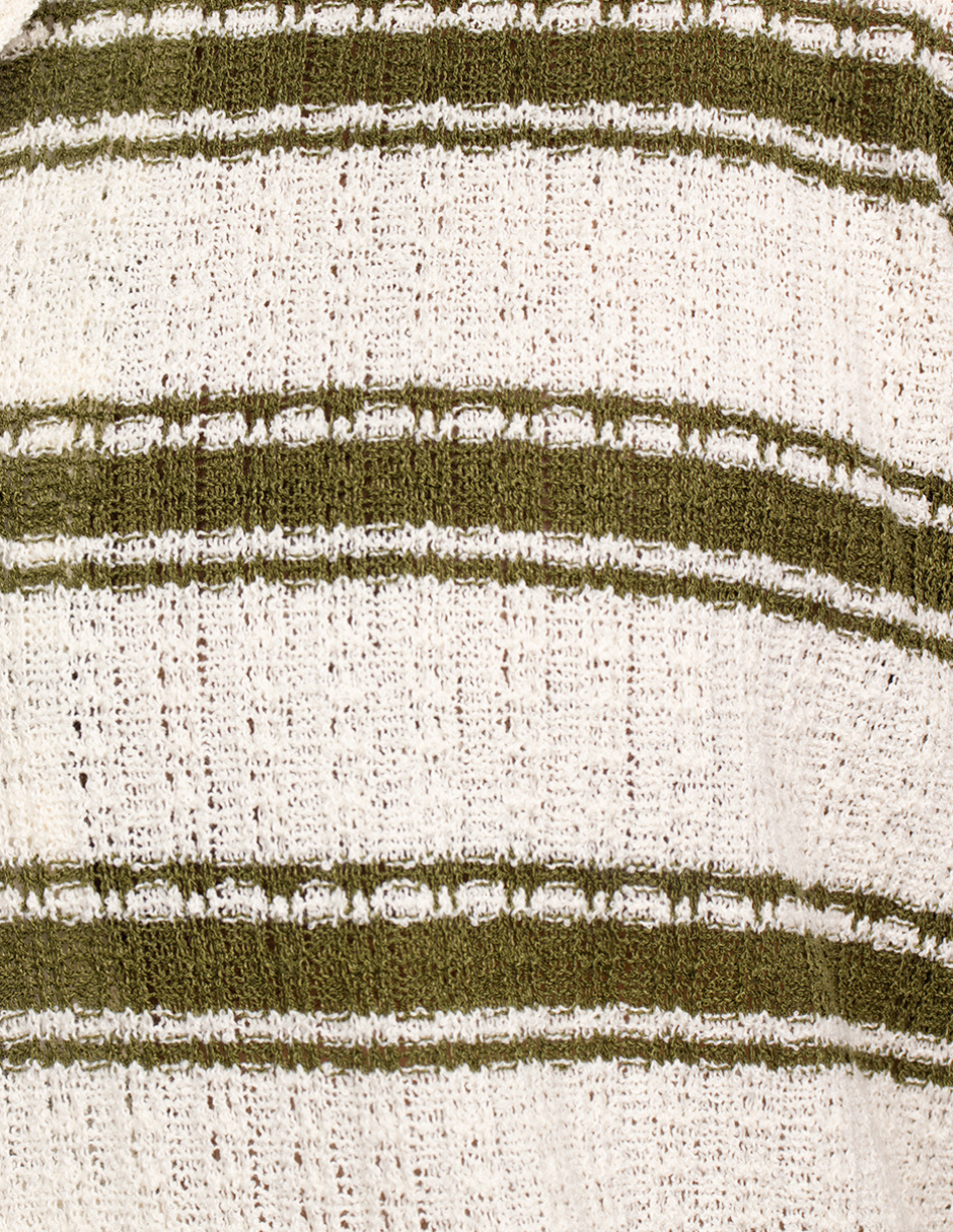 Camisas Para Hombre Crochet Vertical B51369 Olivo