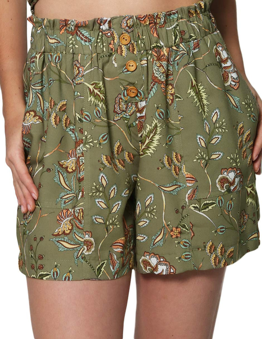 Shorts Para Mujer Bobois Casuales Tiro Alto Estampado Flora – BOBOIS