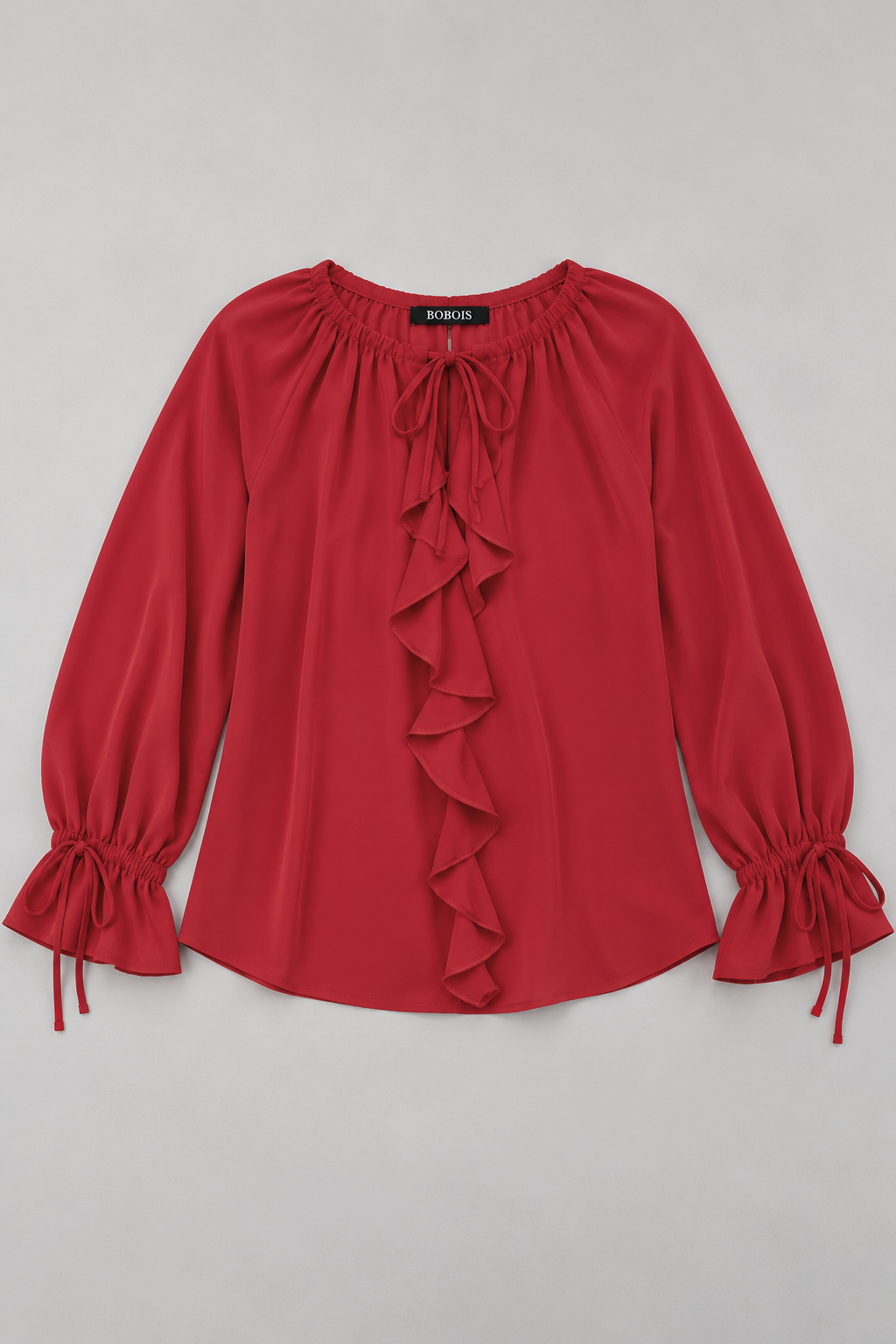 Blusas Para Mujer Lisa Bohemia Con Olanes N53123 Rojo