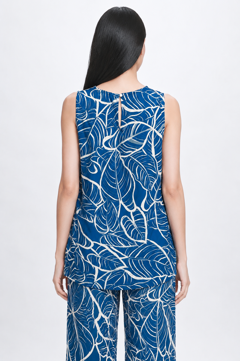 Blusas Para Mujer Fresca Ligera Asimetrica Sin Mangas N61119 Azul