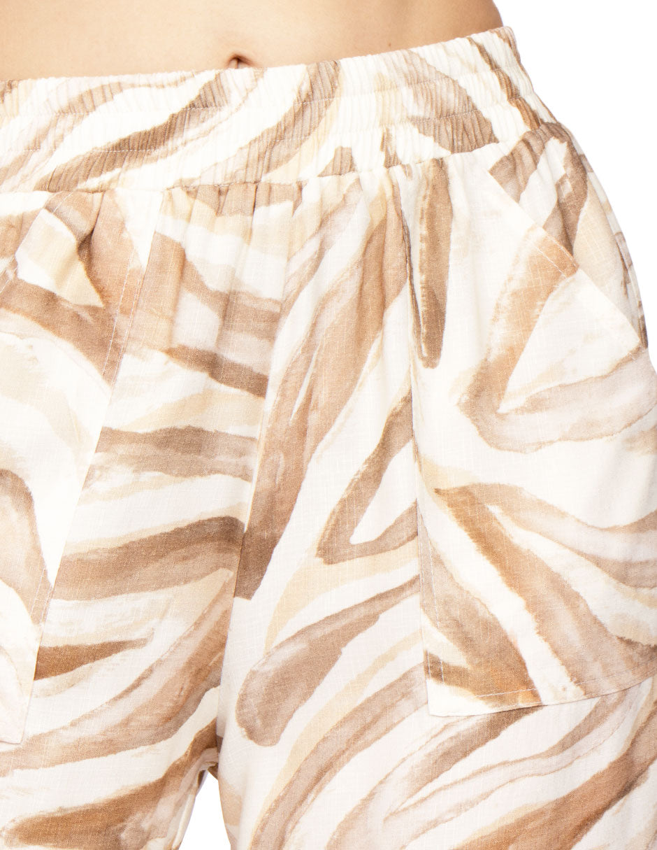 Pantalones Para Mujer Wide Leg Comodos W51120 Hueso