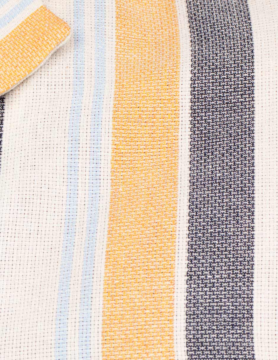 Camisas Para Hombre Resort Estampada B51364 Mostaza