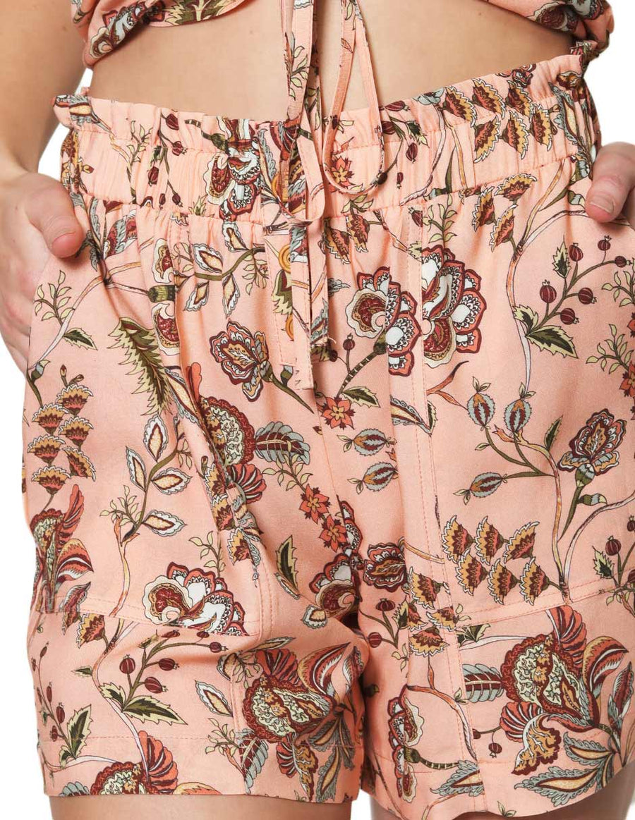 Shorts Para Mujer Bobois Moda Casuales Tiro Alto Estampado Flora
