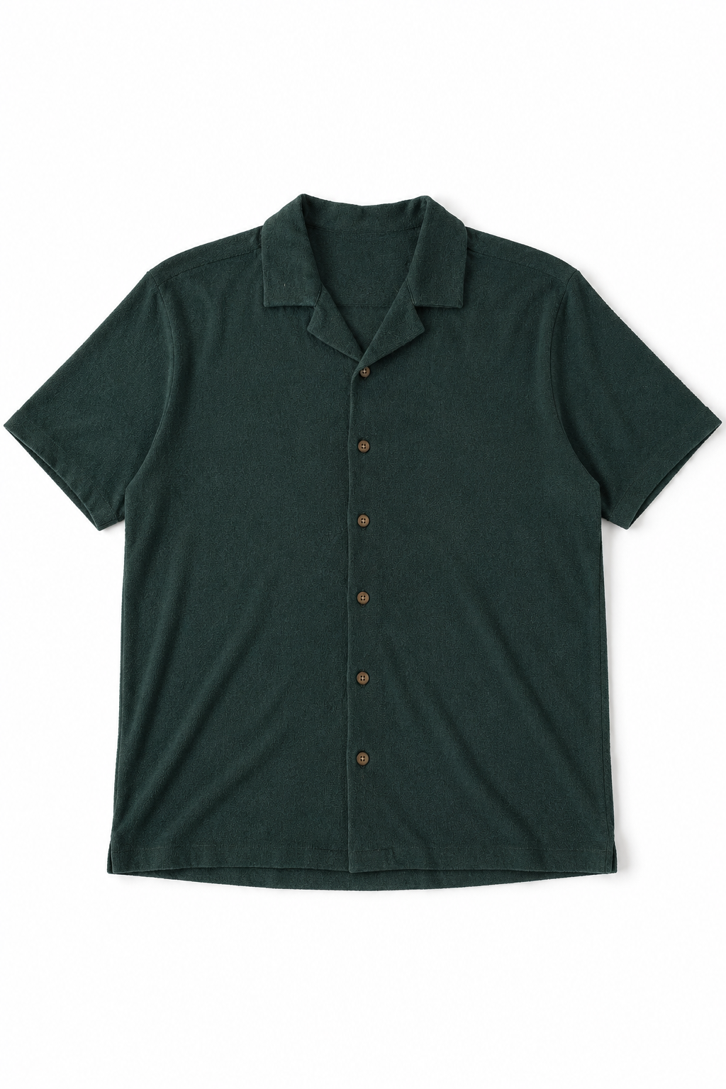 Camisas Para Hombre Manga Corta Tacto Cashmere B65451 Verde