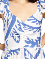Vestidos Para Mujer Largo Fresco Con Olanes S51119 Azul