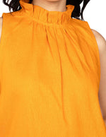 Blusas Para Mujer Tipo Lino Sin Mangas N51150 Naranja