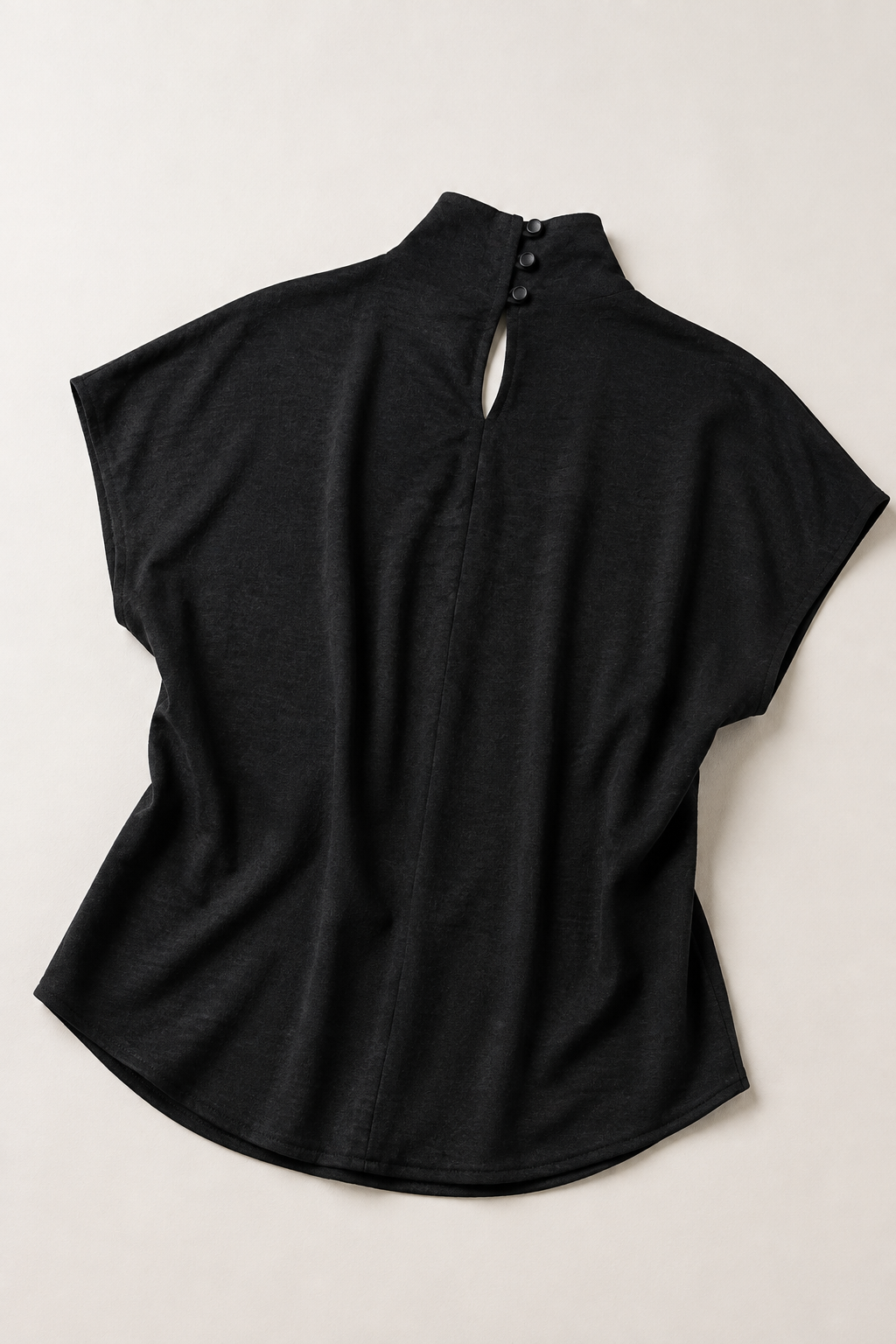 Blusas Para Mujer Cuello Alto Holgada N63124 Negro