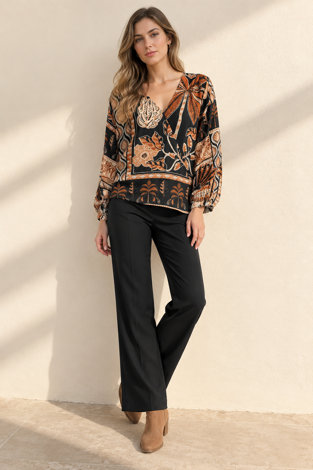 Blusas Para Mujer Cruzada Satinada Fluida N53107 Unico
