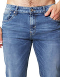 Jeans Para Hombre Mezclilla Relaxed Fit J41142 Azul