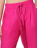 Pantalones Para Mujer Bobois Moda Casuales Tipo Lino W31114 Fiusha