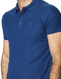 Playeras Polo Para Hombre De Manga Corta Lisa Basica Con Logo Bordado Slim Fit APOLOB Petroleo