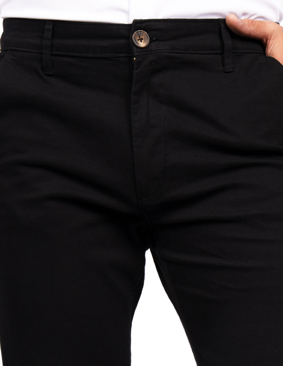 Pantalones Para Hombre Soft Stretch Slim GPAXAR Negro