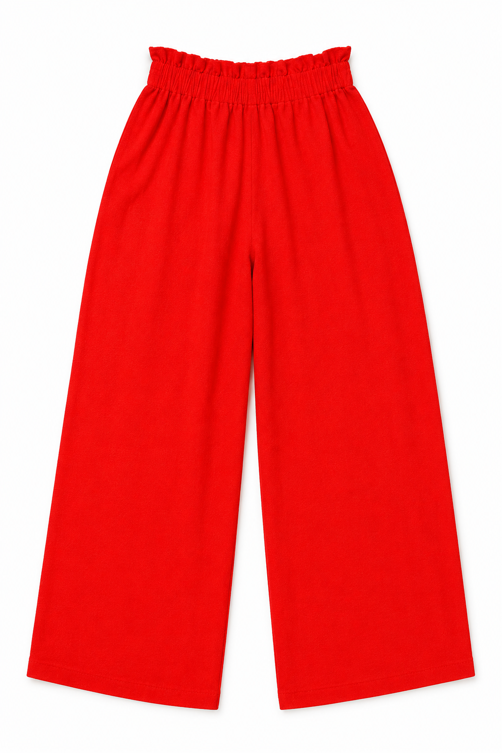 Pantalones Para Mujer Amplio Ligero Con Resorte W61114 Rojo