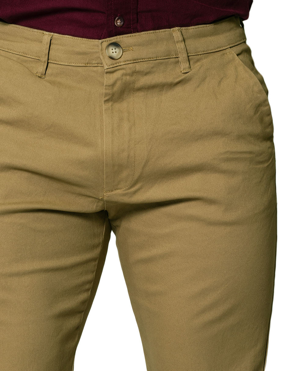 Pantalones Para Hombre Soft Stretch Slim GPAXAR Camel