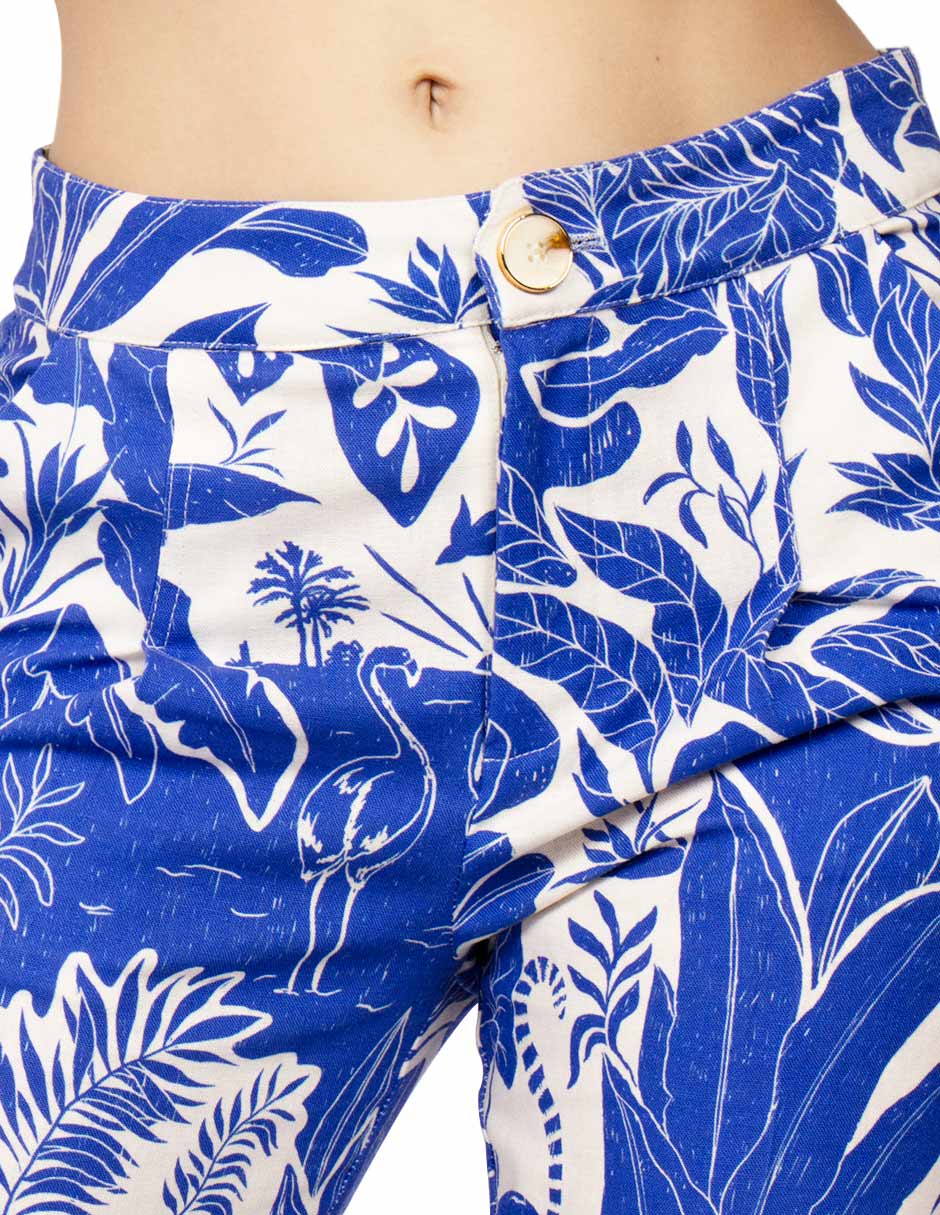 Pantalones Para Mujer Corto Tipo Lino W51112 Rey