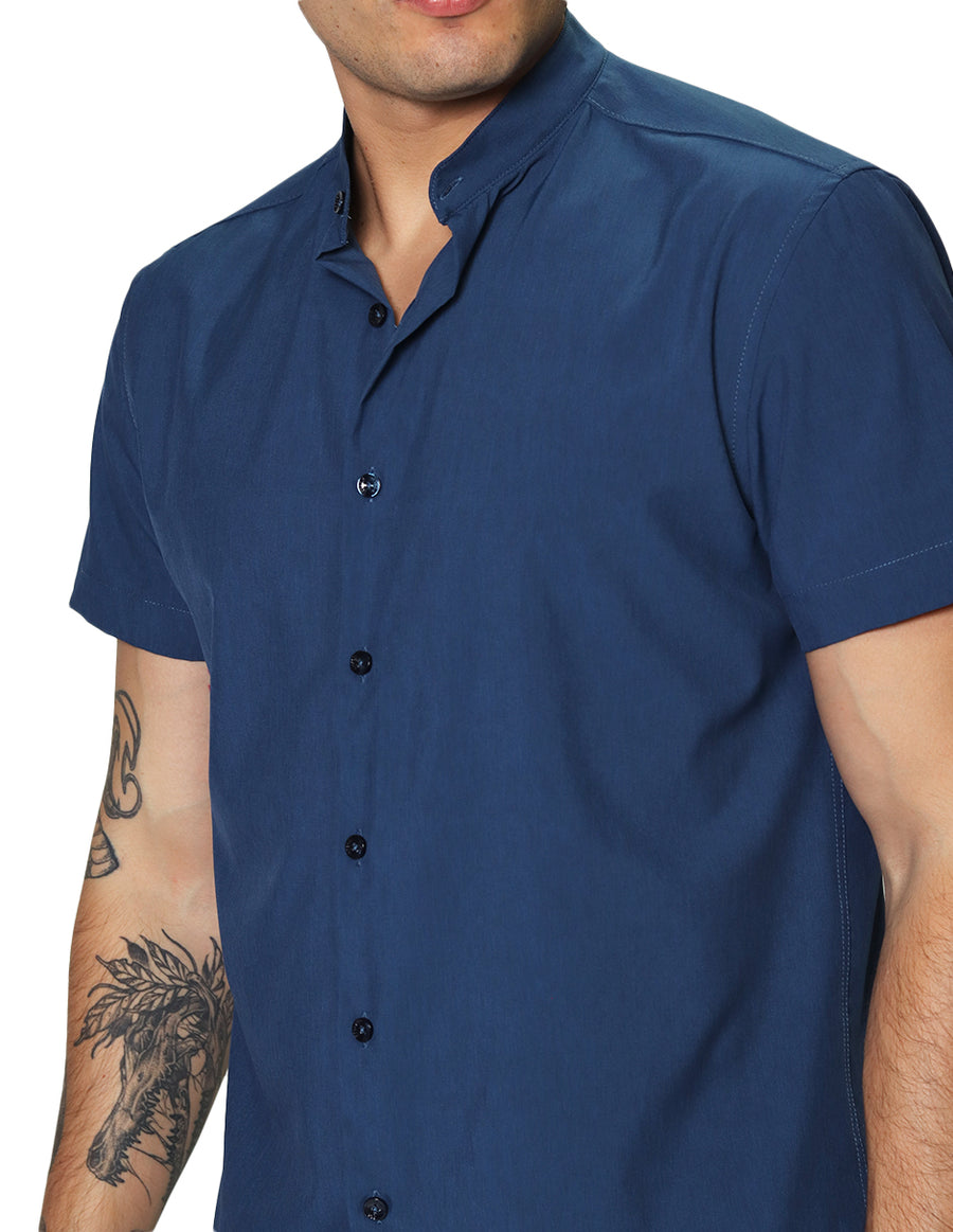 Playeras Tipo Polo Hombre Bobois Casuales Moda Cuello Mao Manga Corta –  BOBOIS