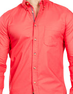 Camisas Para Hombre Regular Fit Oxford B51111 Coral