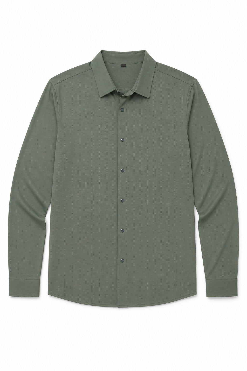 Camisas Para Hombre Super Stretch Jacquard Sin Arrugas B55404 Olivo