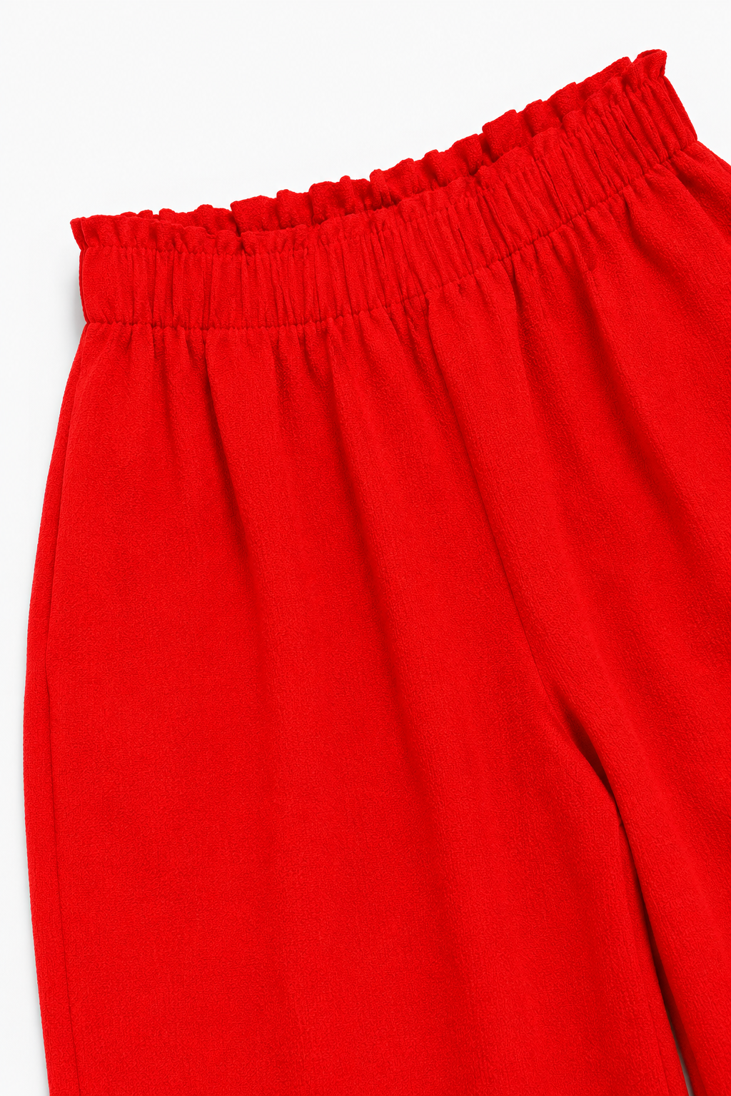 Pantalones Para Mujer Amplio Ligero Con Resorte W61114 Rojo