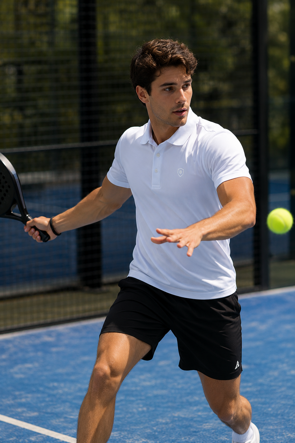 Playeras Polo Para Hombre Spandex Con Textura A55402 Blanco