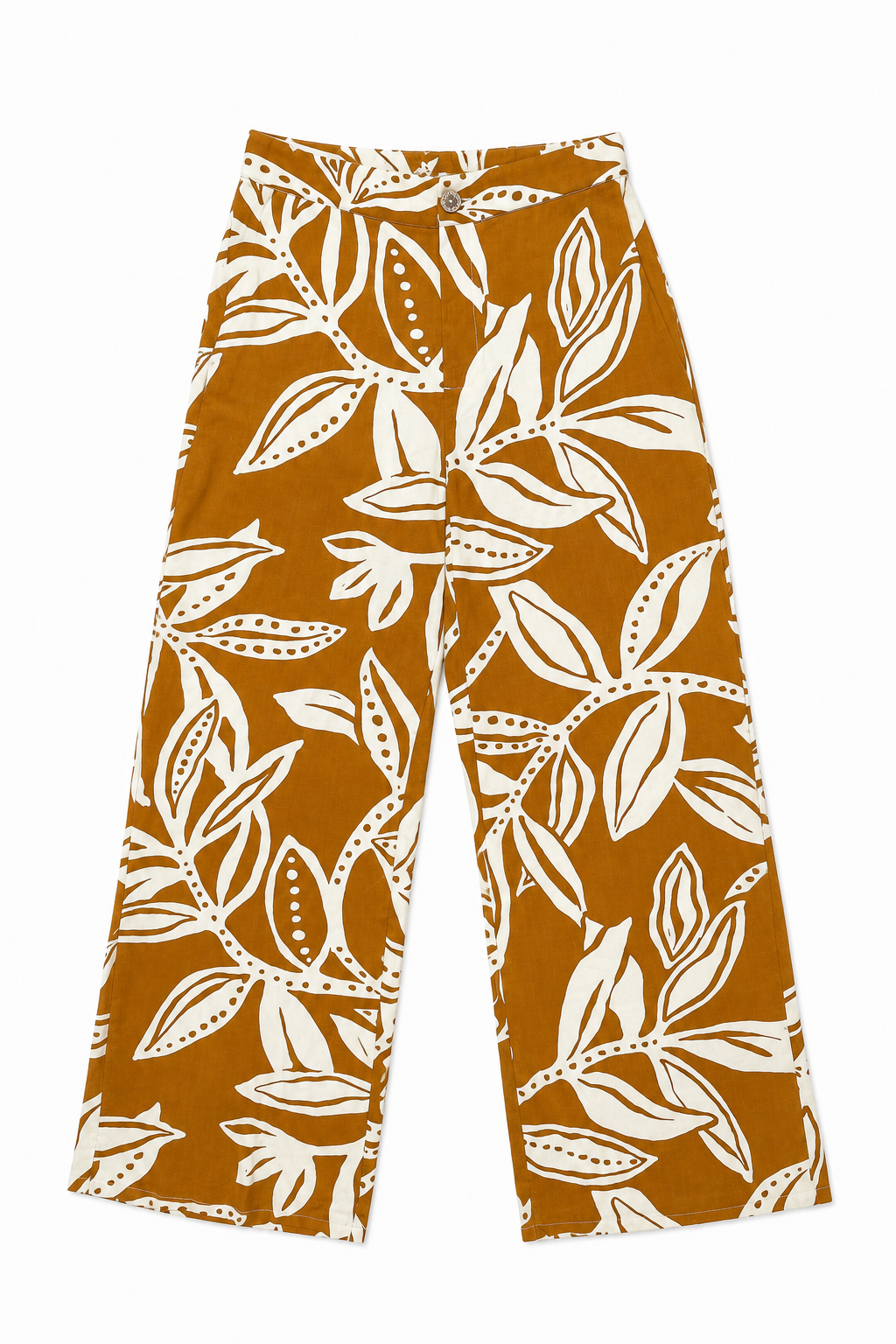 Pantalones Para Mujer Ligero Fresco Amplio W61112 Camel