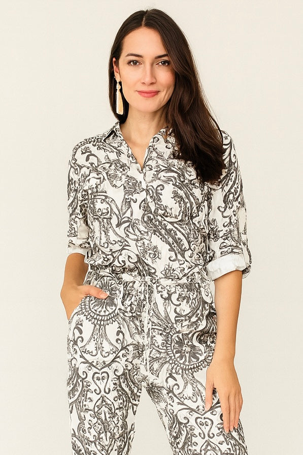 Blusas Para Mujer Camisera Con Jareta N51126 Unico