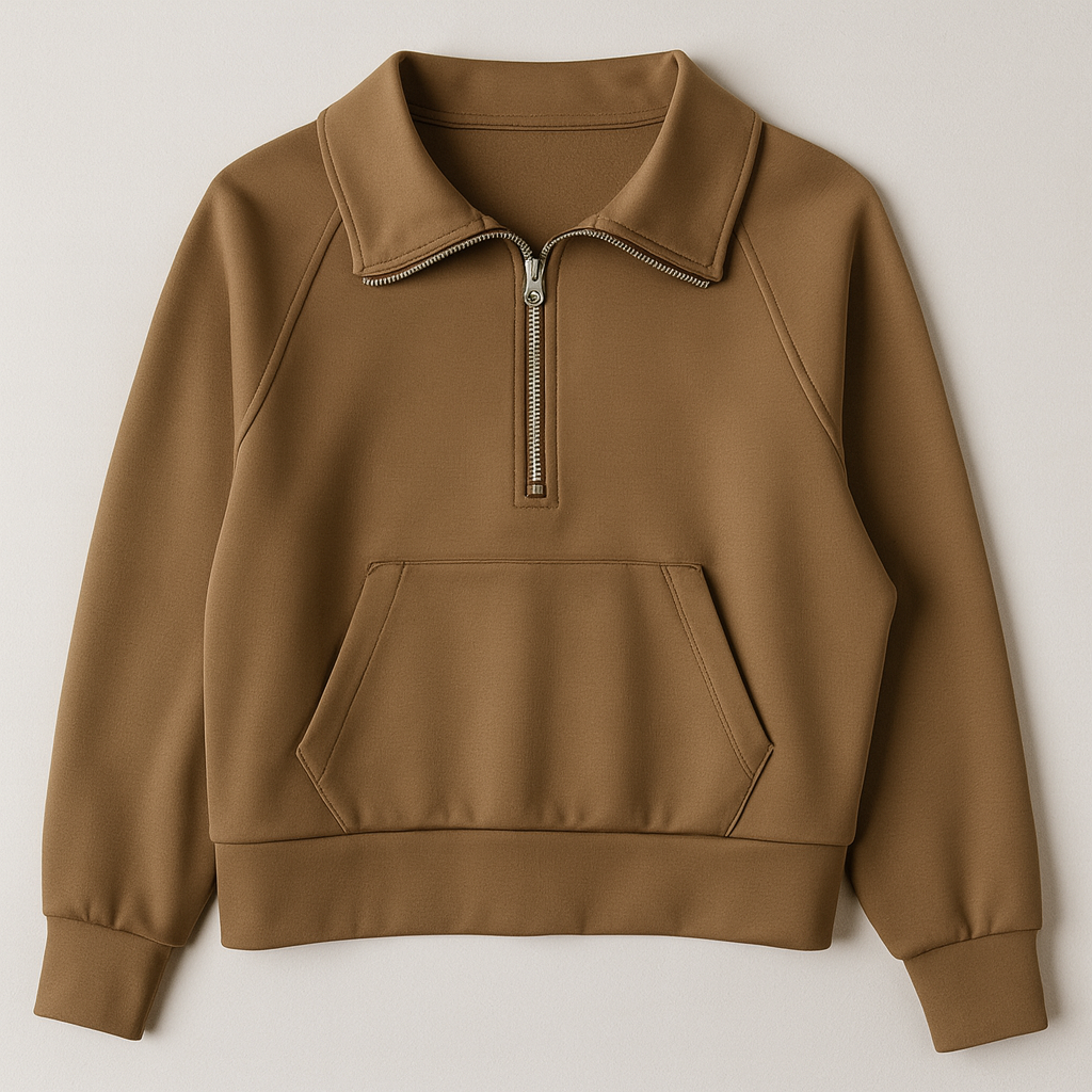 Sudaderas Para Mujer Cuello Alto Con Cierre P53100 Moka