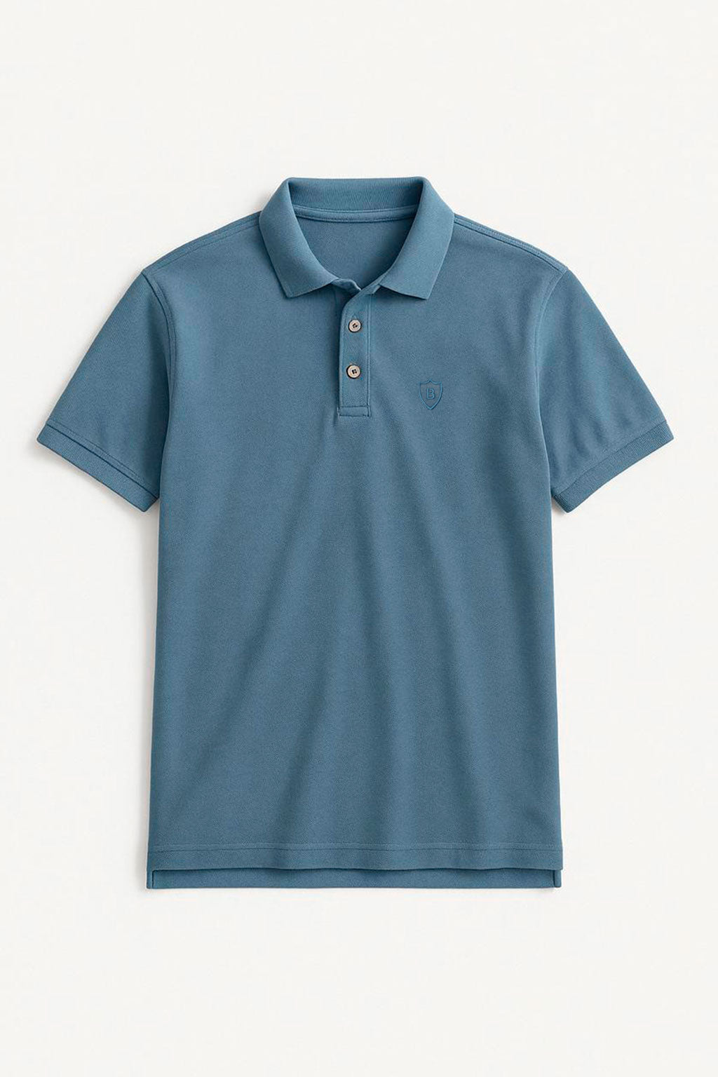 Playeras Polo Para Hombre Manga Corta Basica Bordado APOLOB Acero