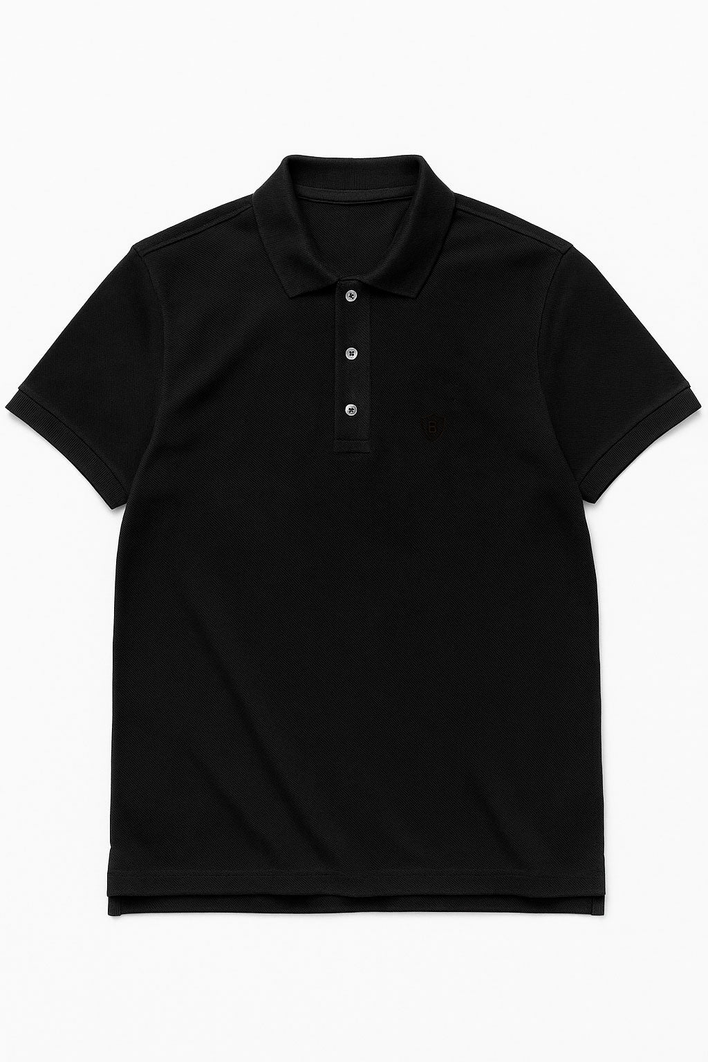 Playeras Polo Para Hombre Manga Corta Basica Bordado APOLOB Negro