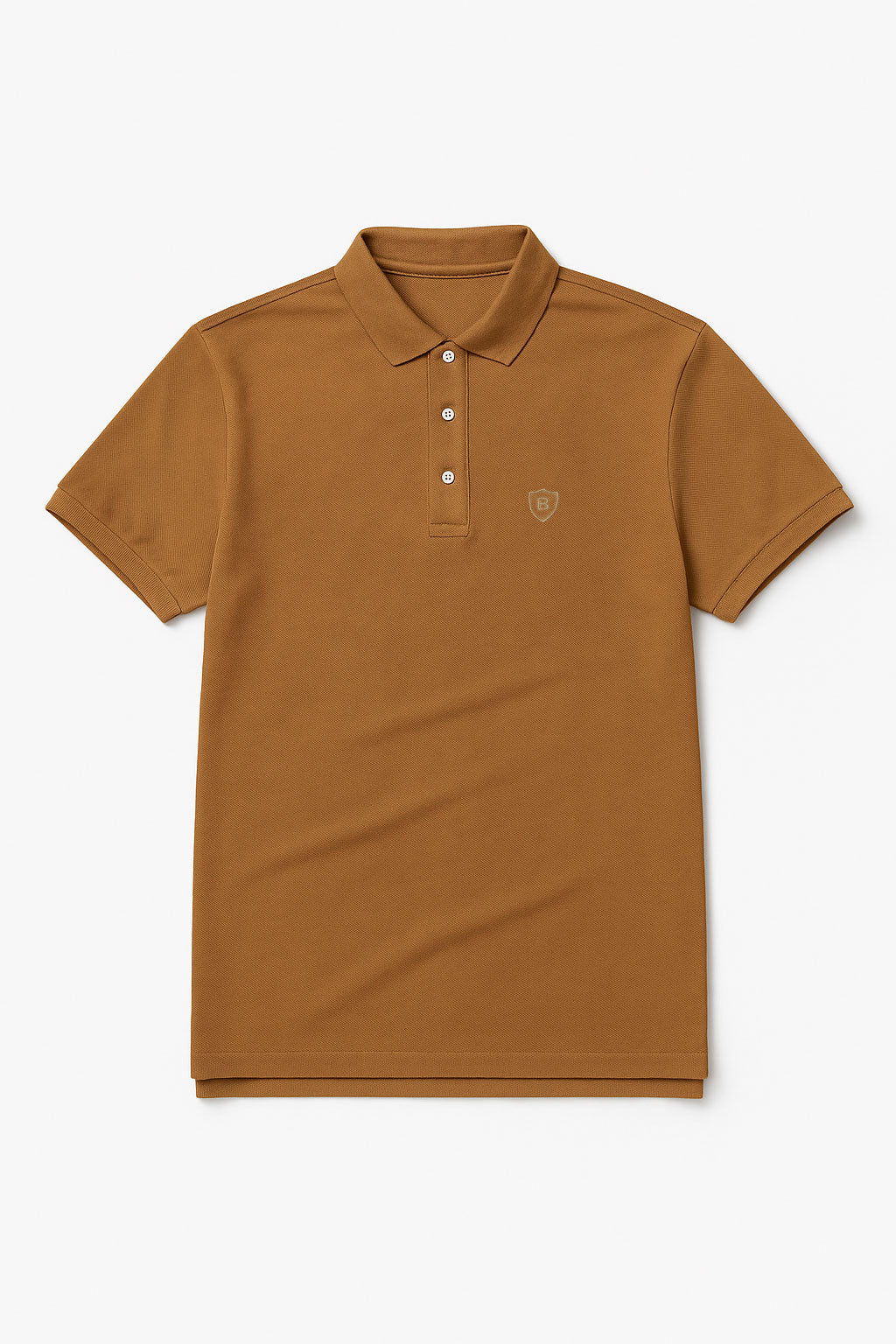 Playeras Polo Para Hombre Manga Corta Basica Bordado APOLOB Ocre